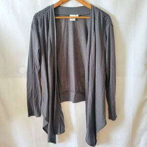 Oxmo Gray Open Front Cardigan